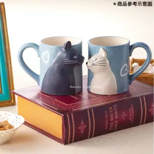 貓咪【 SAS 日本限定 】人氣話題限定 貓咪 立體 KISS版 陶瓷 馬克杯 / 水杯 2入對杯套組