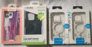 (4-Pack) Apple iPhone 14 Pro x2, Pro 12 Max, & 13 Pro Cases With Car Vent Mount