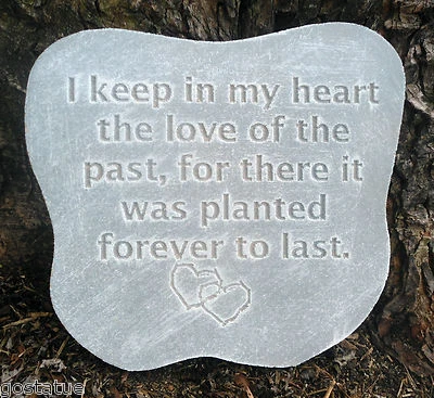 Love heart memorial mold plaster concrete plastic mould 10"W x 9.5"H x 3/4"