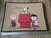 1971 Peanuts Snoopy Cork Message Bulletin Board Charlie Brown Unused
