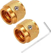 uxcell 2PCS Guitar Knobs Metal, Volume Tone Control Dome Knobs 1/4" x 9/16" Potentiometer Knobs with Set Screw for Electric Guitar Bass, Gold