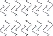 Auto-plaza 304 Stainless Steel Solid V-Clips Butterfly V Clip for Swimming Pool SPA Brush Leaf Skimmer Net Vacuum Head Mini Jet Vacuum Telescopic Pole Etc (20 Pieces, Double Pin)