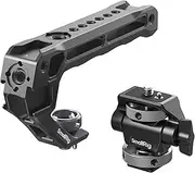SMALLRIG Top Handle with Monitor Mount Kit, with 3/8"-16 Locating Holes for ARRI, with Cold Shoe, 360° Swivel and 180° Tilt Adjustable Monitor Holder with Thumbscrew, Anti-Twist Design - 5322