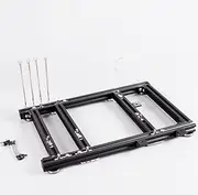 MATX Motherboard Test Bench Open Air Computer Case Chassis Aluminum Bracket DIY Bare Frame Micro-ATX Support Graphics Card(All Black)