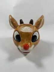 Rudolph The Red Nosed Reindeer Ceramic Tealight Candle Holder