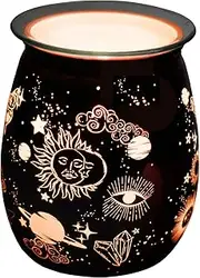 Cello Celestial Copper Electric Melt Burner - Wax Melt & Oil Burner. New Home Gifts, Home Decor, Room Decor, Bedroom Accessories & Office Accessories. Electric Diffuser With Halogen Light Bulb.