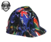 Custom Hydrographic Safety Hard Hat Mining Industrial AUSSIE AFFICAN SKULL CAP