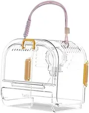 yuksok Small Animal Carrier Cage,Carry Travel Case,Portable Cage,Hamster Travel Carrier for Ferret,Chinchillas,Dwarf Hamster,Gerbils, Yellow
