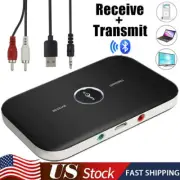 Bluetooth 5.0 Audio Transmitter Receiver 3.5mm AUX Jack RCA Speaker Stereo Music