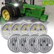 8pc 4.5" Round Led Light fit International Tractor 1026 1066 1086 1206 1256 1456