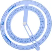NAMOARLY 360° Rotating Protractor Circle Ruler Medical Angle Ruler Round Head Protractor Circle Maker Tool Accurate Angle Gauge 4pcs