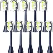 Compatible with Philips One Series Sonicare Electric Toothbrush Replacement Brush Heads,for Philips One HY1100 HY1200 BD100/AZ Series Electric Toothbrush,10 Pack (Midnight Navy Blue, Medium)