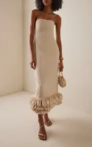 [Kilentar] Exclusive Ireti Fringed Cotton Maxi Dress