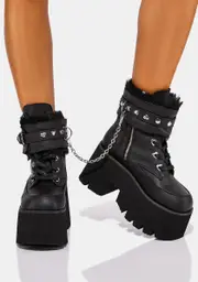 [Demonia] Black Love Demon Ankle Cuff Boots
