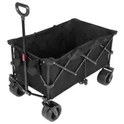Oppsbuy Camping Folding Cart, 200L Heavy Duty Collapsible Utility Wagon, All-Terrain Wheels, Quick Fold for Outdoor Camping, Picnic, Shopping
