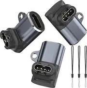 Pack of 3 USB C to Watch Charging Adapter, USB C Charging Cable Adapter for Vivoactive 5 4 3 3S 4S, Venu Sq/Sq 2 / Venu 2 / Venu 2 Plus, Forerunner 55/165/255, Portable Charger