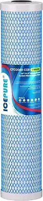 ICEPURE 5 Micron 4.5" x 20" CTO20BB-CQB Whole House Water Filter Upgraded...