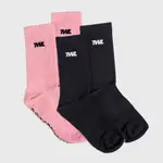 [TWL] TWL - PERFORMANCE SOCKS - 2PK - BLACK/WHITE + FLAMINGO/BLACK