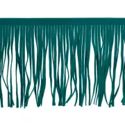 1 Yard 4 Inch PU Leather Fringe Trim DIY Tassel Fringe for Sewing, Dark Green