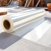 Multi-Purpose Builders Film Clear Polypropylene Plastic Sheeting Roll 2m X 100m X 100um Ideal for Plastic Mulch Weed Barriers Moisture Protection Heavy-Duty 1 Roll (2m x 50m x 200um)