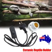 E27 300W Ceramic Heat UV UVB Lamp Light Holder Socket Brooder Reptile Basking AU