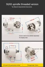 50/63/65/80 Chuck Spindle Assembly, Self-made Mini Lathe, Buddha Bead Machine
