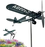 Airplane Wind Spinner | Garden Windmill for Home Decor - Metal Aircraft Sculpture Pinwheel Spinner Decoration for Patio Yard Garden Flight Lovers