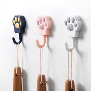 Cat Paw Adhesive Wall Hook 5 pcs - Navy Blue - One Size