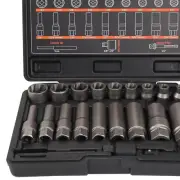 21-Piece Bolt Extractor Set - 3/8" Drive Lug Nut Remover for Stripped Fasteners
