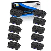 10 Pack for HP 80X LaserJet Pro 400 M401n M401dn M401dw CF280X Toner Cartridge