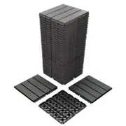 36 sq. ft Plastic Interlocking Deck Tiles, 36 Pack,12"x12" Grey, Dark Gray
