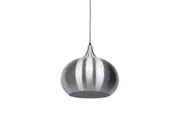 Kirby Inverted Bowl Metal Cord Drop Pendant Light Lamp - Aluminium.