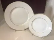 Raynaud Serenite Blanc. One Dinner Plate And One Salad Plate.