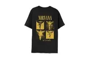 Nirvana Unisex Adult In Utero Grid T-Shirt (Black) (XL)