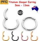 1 Pair 365 Sleepers 18G G23 Titanium Hinged Hoop Sleeper Earrings Segment Rings