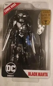 DC Direct McFarlane Toys Black Manta Line Art (DC Page Punchers) Gold Label