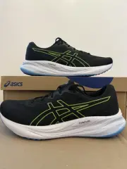 Size 9.5 - ASICS Gel Pulse 15 Black Electric Lime men’s ￼