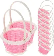 WATIIFUFU 10pcs Mini Picnic Baskets for Woven Handheld Baskets for Crafts Candy and Design for Use