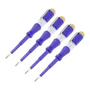 Circuit Tester, 3mm Slot Voltage Tester Pen Screwdriver AC 100-500V 4pcs