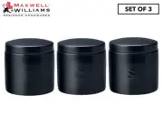 Set of 3 Maxwell & Williams 600Ml Epicurious Canister - Black