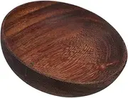 NOLITOY Acacia Wood Small Round Plates Handmade Dinnerware for Serving Fruits Appetizers Sauces Portable Wooden Dishes for Home Dining Parties Outdoor Use