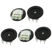 5Pcs 16mmx2mm 10K ohm Stereo Radio Volume Control Wheel Potentiometer B103