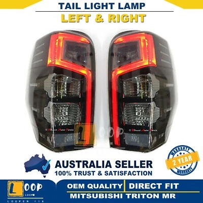 LED Tail Light Lamp Smoked Black For MITSUBISHI TRITON MR MQ GLS GSR 2018-ON (for: Mitsubishi)