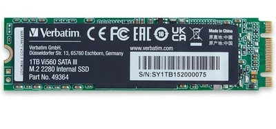 Verbatim M.2 SATA III 2280 Internal SSD 1TB (Vi560)