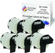 Cartridge Planet 5 Pack Compatible Label Roll for Brother DK-11209 DK11209 29mm x 62mm 800 Labels per Roll for Brother QL1050 QL1050N QL1060N QL1100 QL1110NWB QL500 QL550 QL570 QL580N QL650TD QL700 QL720NW QL800 QL810W QL820NWB Label Printer