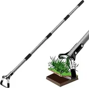 Walensee Action Hoe for Weeding Stirrup Hoe Tools for Garden Hula-Ho with Adjustable 56 Inch Scuffle Loop Hoe Gardening Weeder Cultivator, Sharp Durable Metal Handle Weeding Rake with Cushioned Grip
