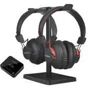 AVANTREE HT41899P DUAL WIRELESS HEADPHONES FOR TV W/ TRANSMITTER STAND