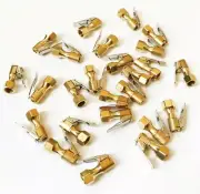 25 GOLIATH INDUSTRIAL BRASS OPEN FLOW STRAIGHT LOCK ON TIRE CHUCK INFLATOR SLOTC