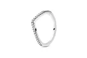 PANDORA JEWELS Mod. WISHBONE SILVER - RING WITH CLEAR CUBIC ZIRCONIA - Size 58