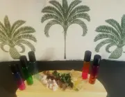 Crystal Gemstone infused perfume oils. Roll on perfume oil bottle. Aromatherapy!